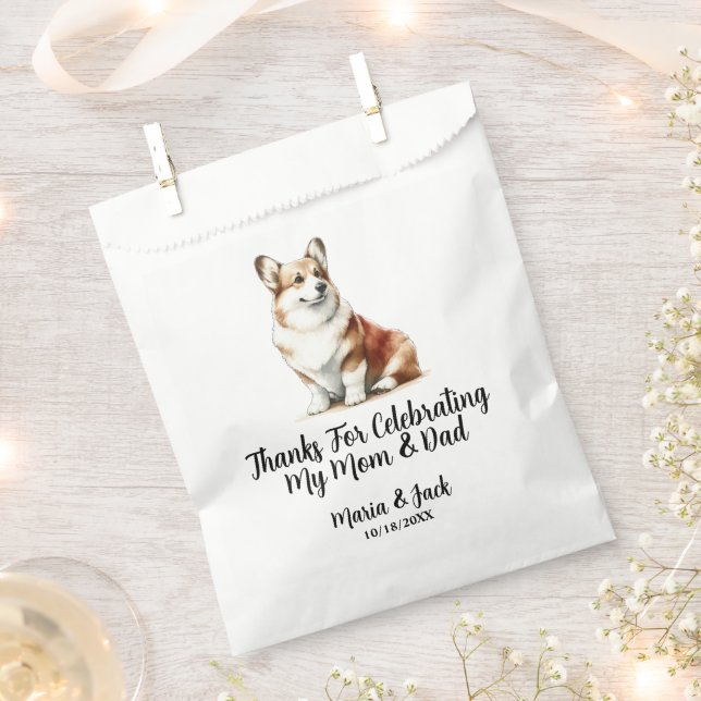 Sacolinha Welsh Corgi Pet Weding Color (Cortado)