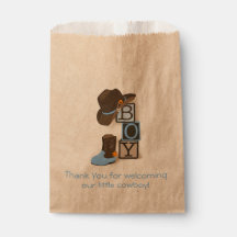 Western Cowboy Chá de fraldas Favor Bag