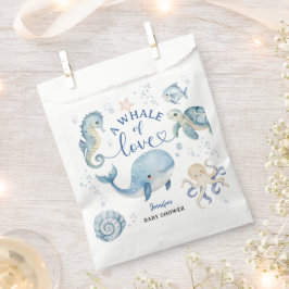 Sacolinha Whale Baby Shower Boy Blue Ocean
