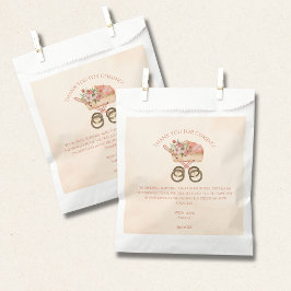 Sacolinha Whimsical Baby Carriage Thank you