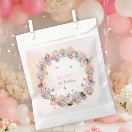 Sacolinha Whimsical flower fairy garden 3rd birthday 