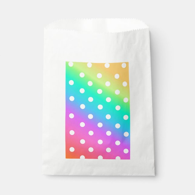 Sacolinha White Favor Bag/Rainbow e Bolinhas (Frente)