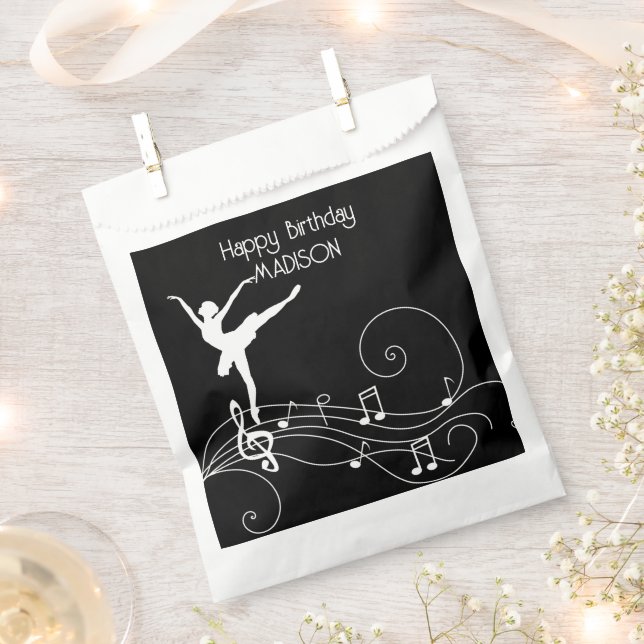 Sacolinha White Music Notes e Ballerina (Cortado)
