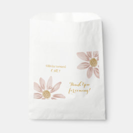 Sacolinha Wild Boho Pink Daisy Baby Birthday