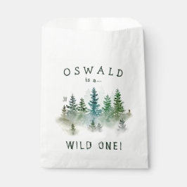 Sacolinha Wild One 1st Birthday Woodland Watercolor