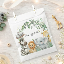 Sacolinha Wild One Safari Cute Jungle Animals Baby Shower