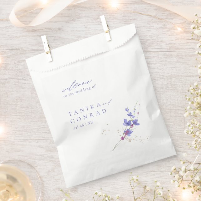 Sacolinha Wildflower Wedding Watercolor Welcome Peri ID954 (Cortado)