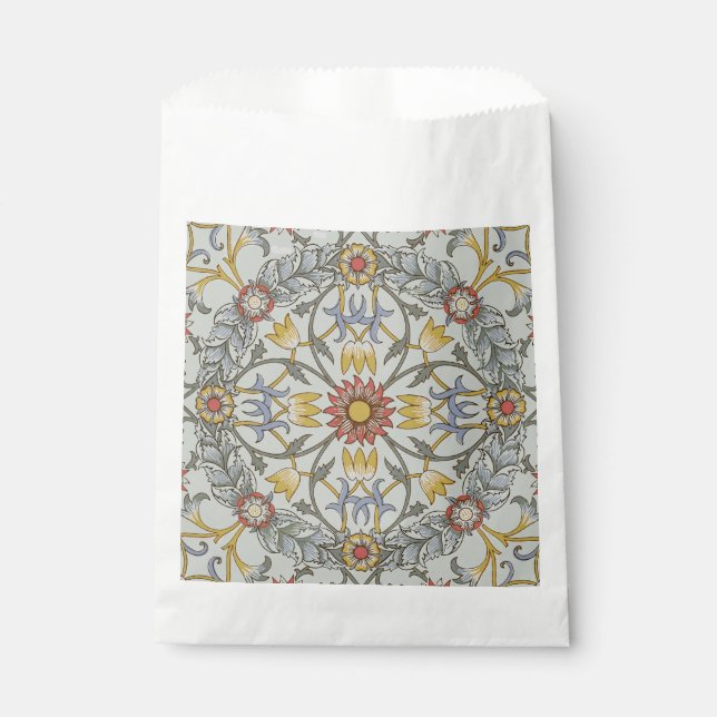 Sacolinha William Morris Floral Circle Flower Illustration (Frente)
