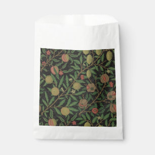 Sacolinha William Morris Pomegranate Design Floral Negro