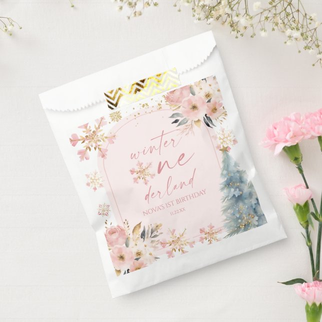 Sacolinha Winter Onederland Snowflake Party (Festa de primei (Selado)