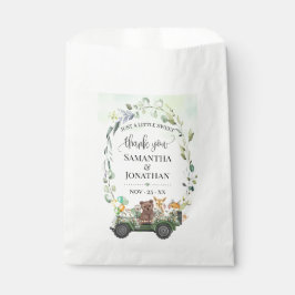 Sacolinha Woodland Animal Greenery Chá de fraldas Favor Bag
