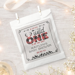 Sacolinha Xadrez Rústica de Wild One Boys Lumberjack Chá de 