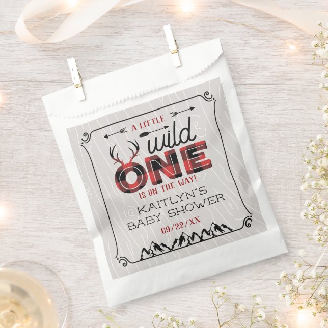 Sacolinha Xadrez Rústica de Wild One Boys Lumberjack Chá de  (Cortado)