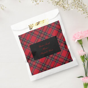 Sacolinha Xadrez vermelha de Stewart tartan