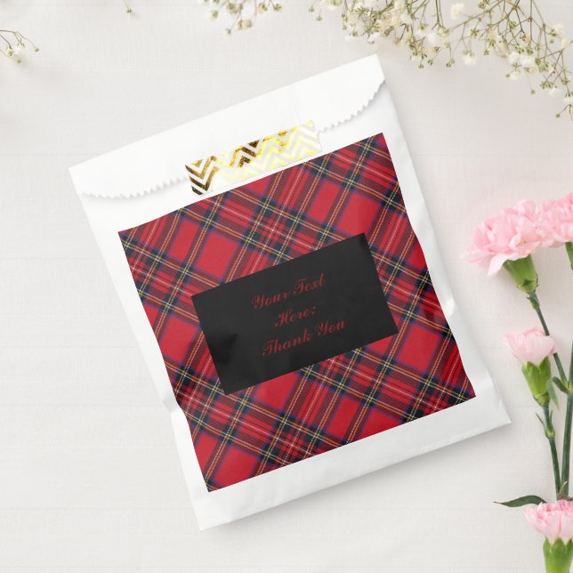 Sacolinha Xadrez vermelha de Stewart tartan (Selado)