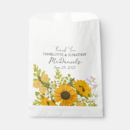 Sacolinha Yellow Modern Sunflowers Bouquet Wedding 