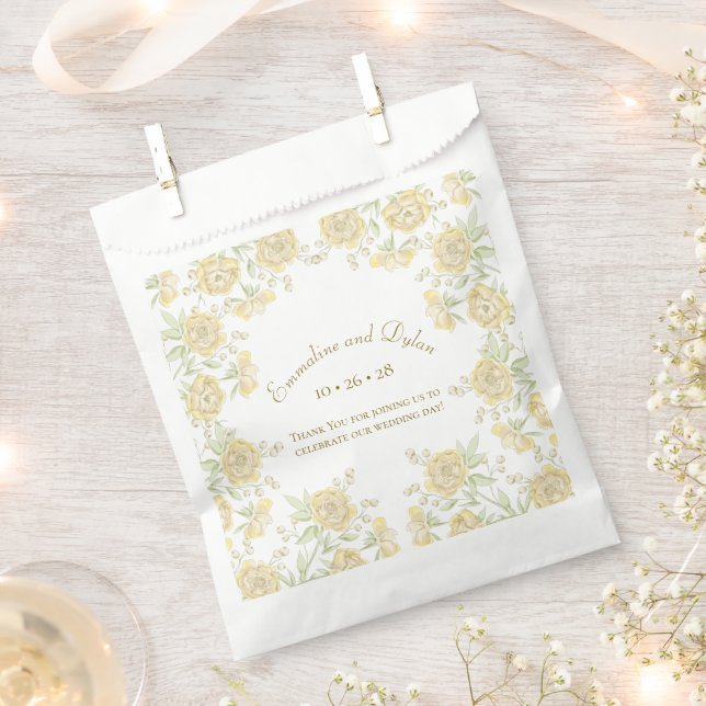 Sacolinha Yellow Rose Wedding (Cortado)