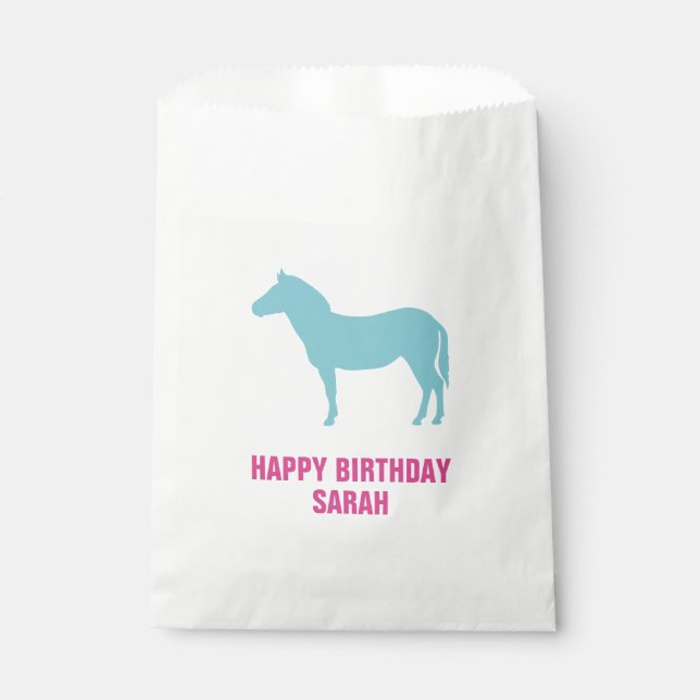 Sacolinha Zebra Silhouette Birthday Goodie (Frente)