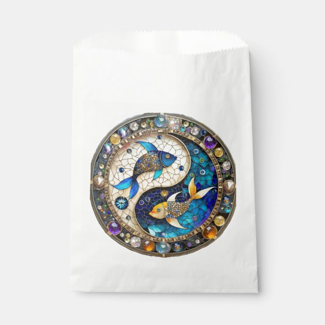Sacolinha Zodíaco - Peixes Yin e Yang (Frente)
