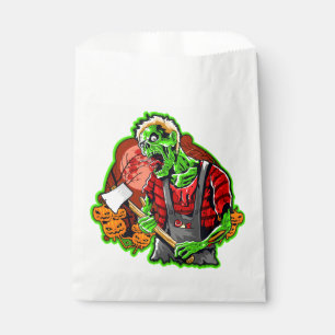 Sacolinha Zombie Verde Engraçado no Halloween
