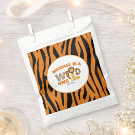 Sacolinha ZOO Animals Tiger Stripes WILD ONE 1st Birthday