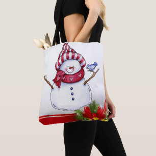 Sacos de Tote das Mulheres de Natal, Snowman