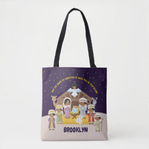 Sacos de Tote de Cena de Natividade Multicultural