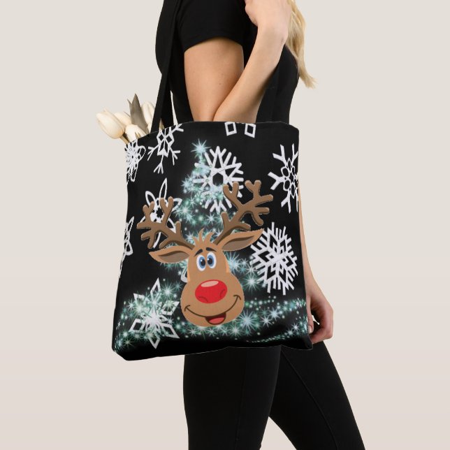 Sacos de Tote de Mulheres de Natal, Reindeer (Close Up)