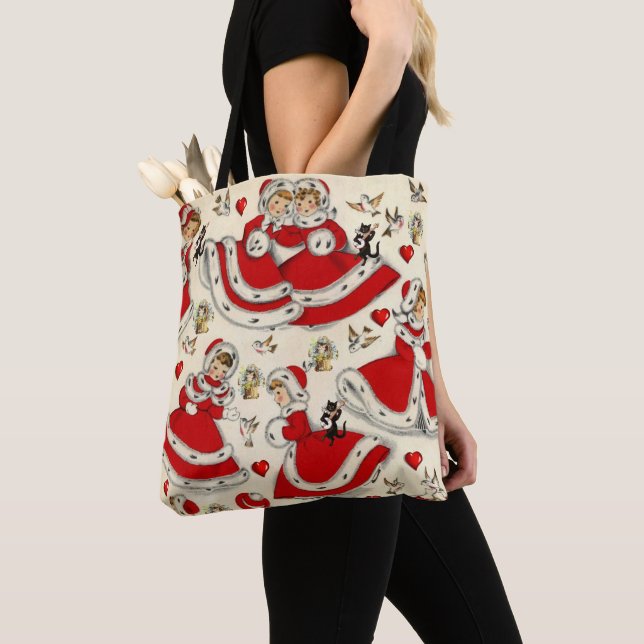 Sacos de Tote de Mulheres de Natal, Vintage (Close Up)