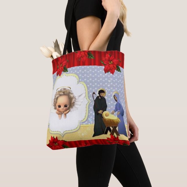 Sacos de Tote de Natal, Cristo de Jesus (Close Up)