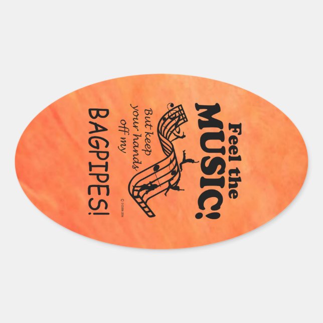 Sacos Sentem O Adesivo De Oval De Música (Frente)