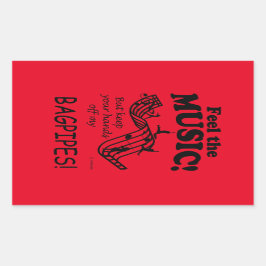 Sacos Sentem O Adesivo Retangular De Música
