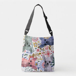 Sacos Tote de Chihuahuas em Aquarela Fofa – Bolsa