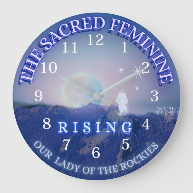Sacred Feminine Rising - Relógio de Parede Mãe Mar (Frente)