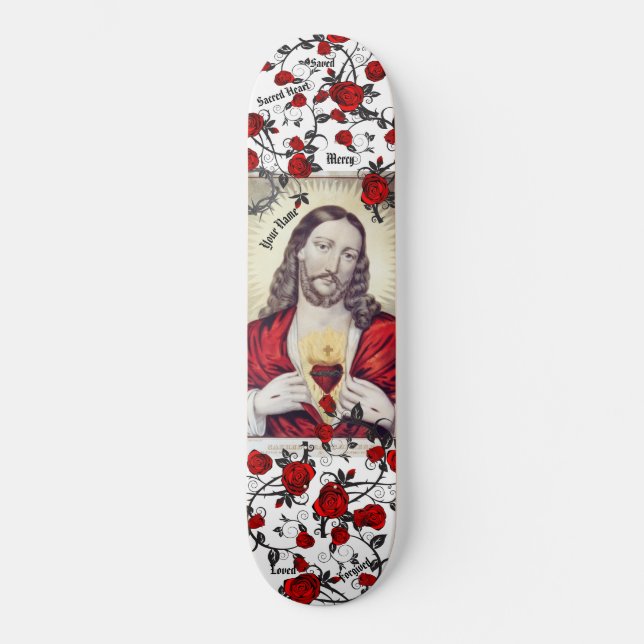 Sacred Heart Jesus skate SEU NOME (Frente)