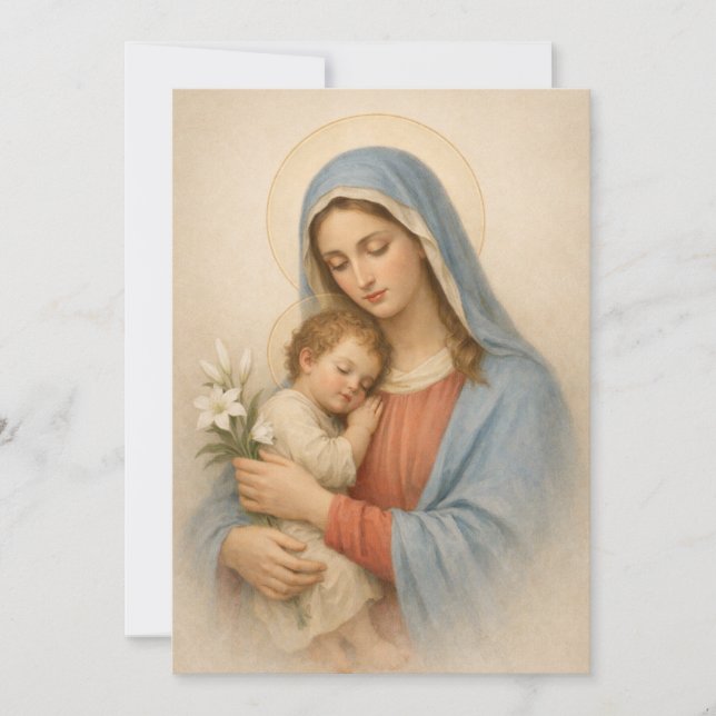 Sacred Heart of Jesus Cross Quote Floral Design (Frente)