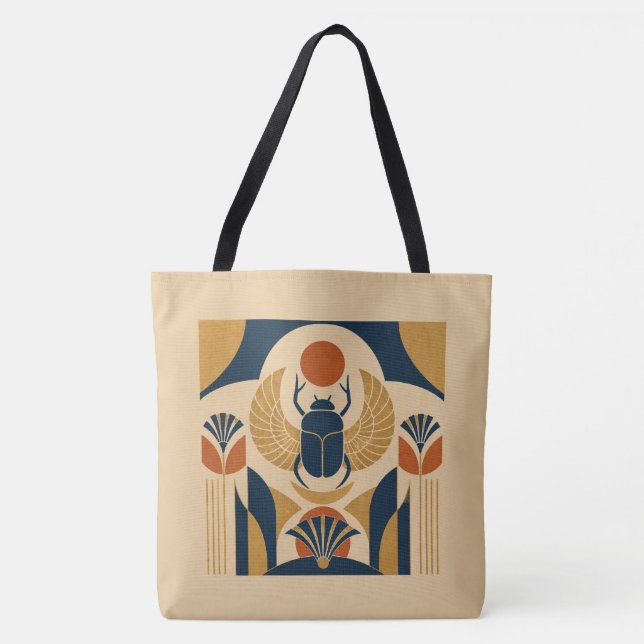 Sacred Scarab Egyptian Tote Bag (Frente)