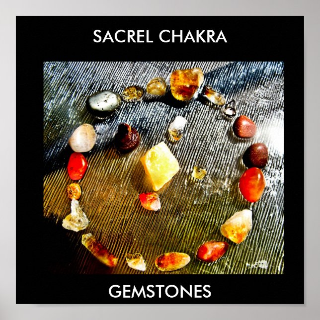 SACREL CHAKRA, GEMSTONES POSTER (Frente)