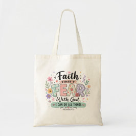 Sacro sobre Medo Filipenses 4:13 Bolsa Tote