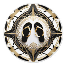 Sacudir Art Deco Calçados Inchos Preto Branco Dour