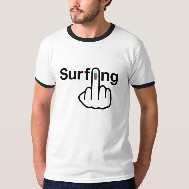 Sacudir de surfe do T-Shirt (Frente)