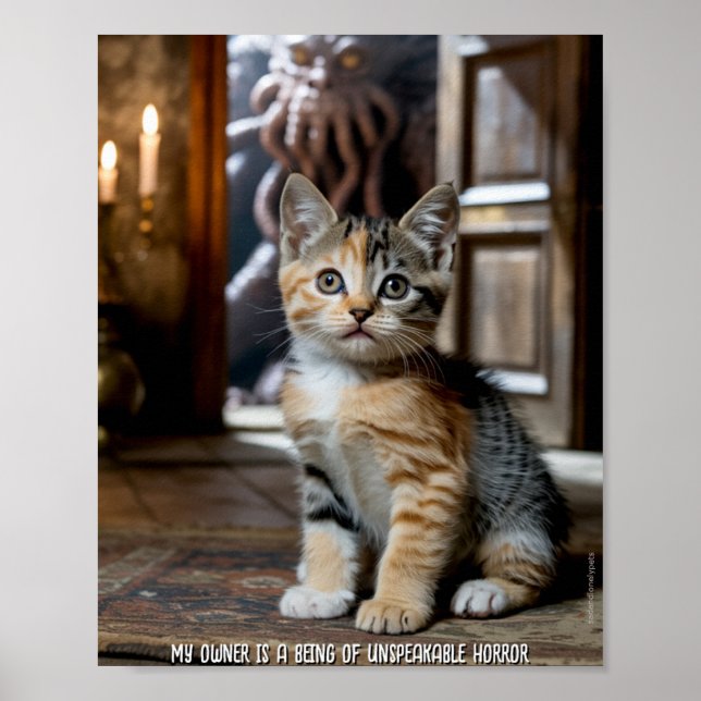 Sad and Lonely Pets Poster Print: My Owner (Frente)