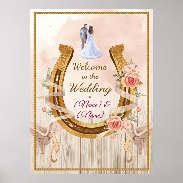Saddle & Sparkle - Posters de casamento e Signa oc (Frente)