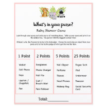 Safari Animal Chá de fraldas O Que Em Seu Jogo De