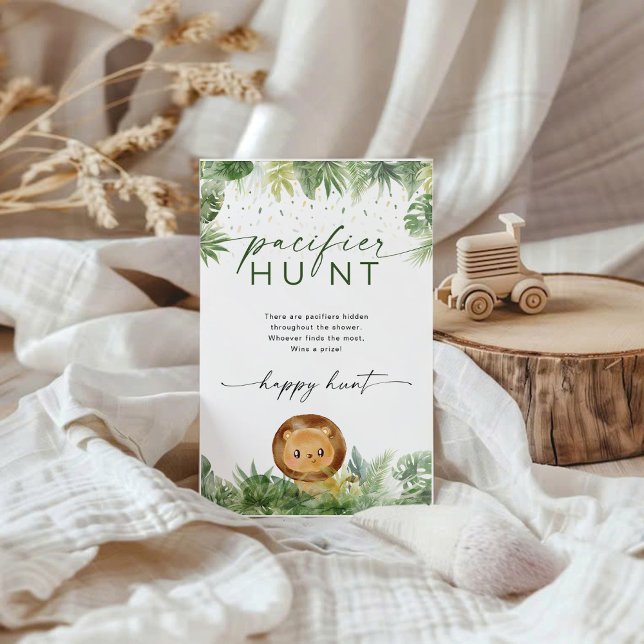 Safari Animal Chá de fraldas Pacificador Jogo (Criador carregado)