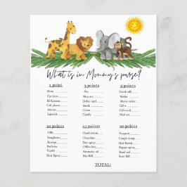 Safari Animal Mummy's Purse Chá de fraldas Game