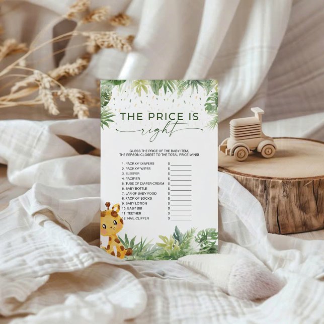 Safari Animal O Jogo Do Chá de fraldas De Preço Ce (Criador carregado)