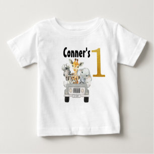 Safari Animal Primeiro Camisa De Aniversário