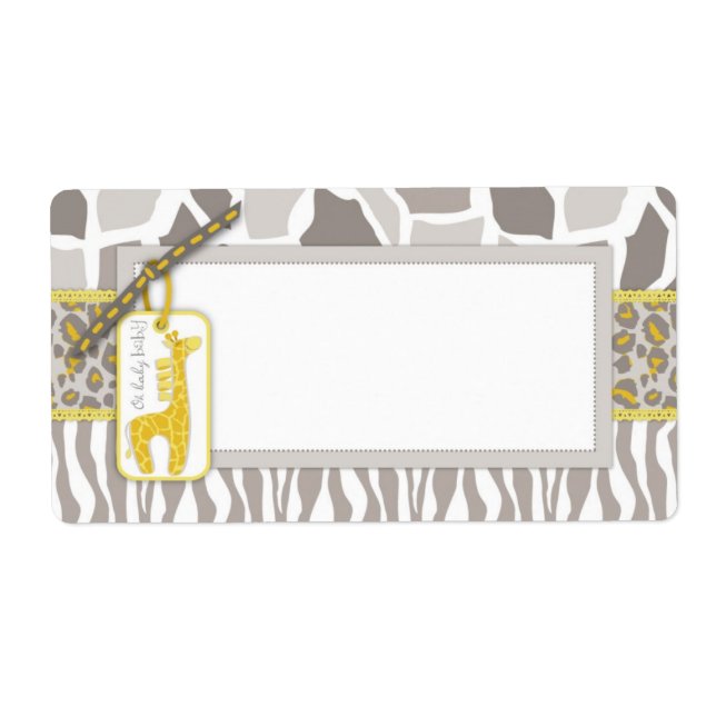 Safari Baby Nome de etiqueta B (Frente)