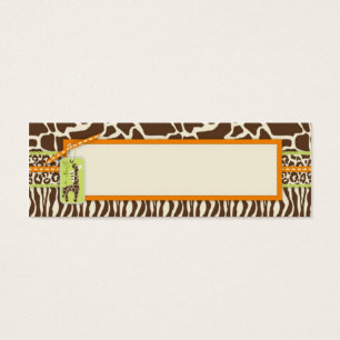 Safari Boy Orange Skinny Gift Tag 2